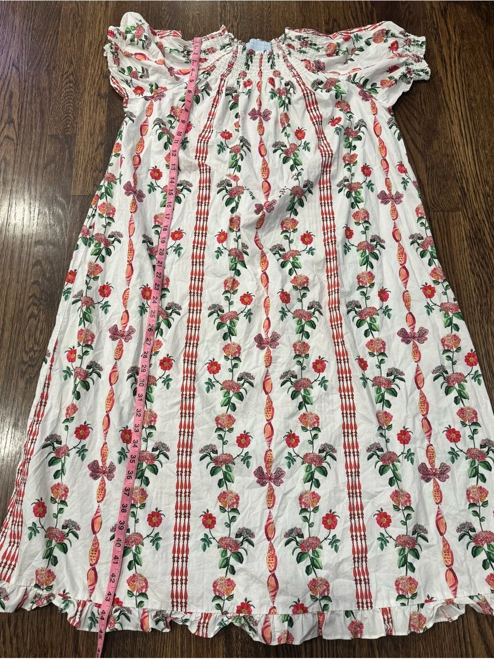 Hill House Home Caroline Nap Dress Womens Botanical Floral Midi Boho Size Small - Picture 3 of 5